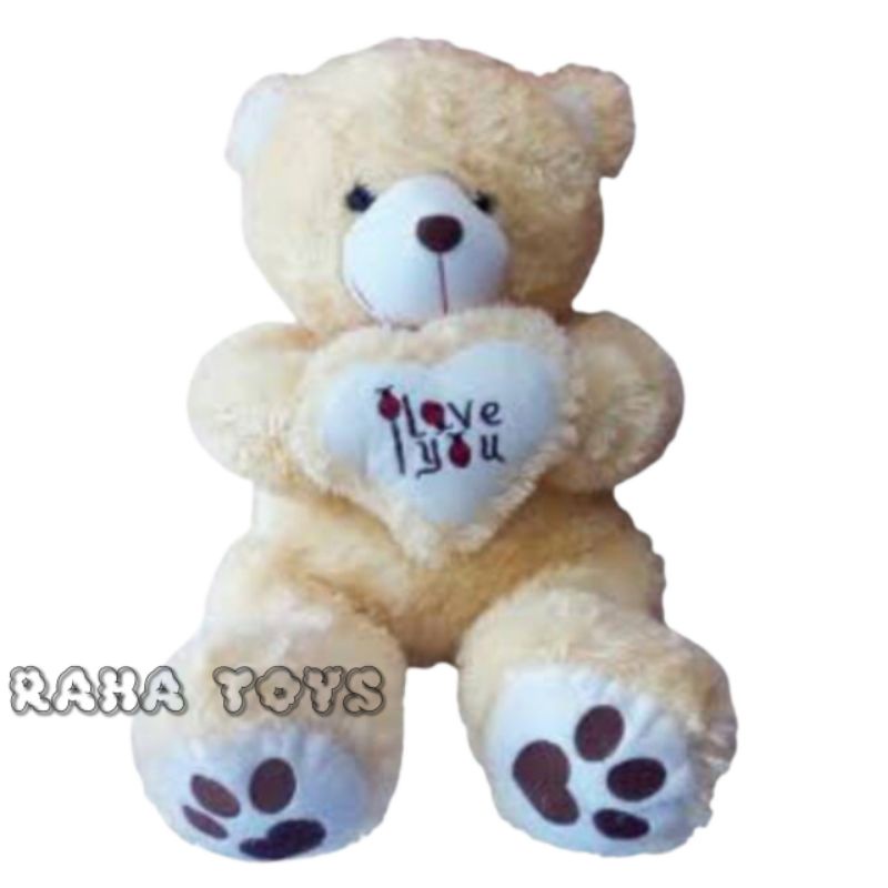 Jual Boneka Teddy Bear Love Telapak Jumbo 80cm Shopee Indonesia