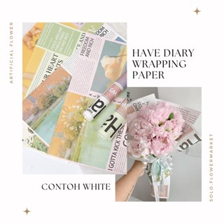 Jual Korean Diary Flower Wrapping Kertas Poster Magazine Paper Craft