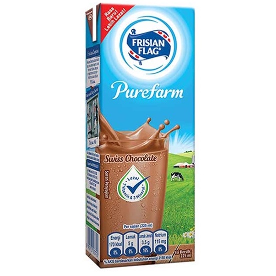 Jual Frisian Flag Susu Cair Uht Cokelat 225Ml Shopee Indonesia