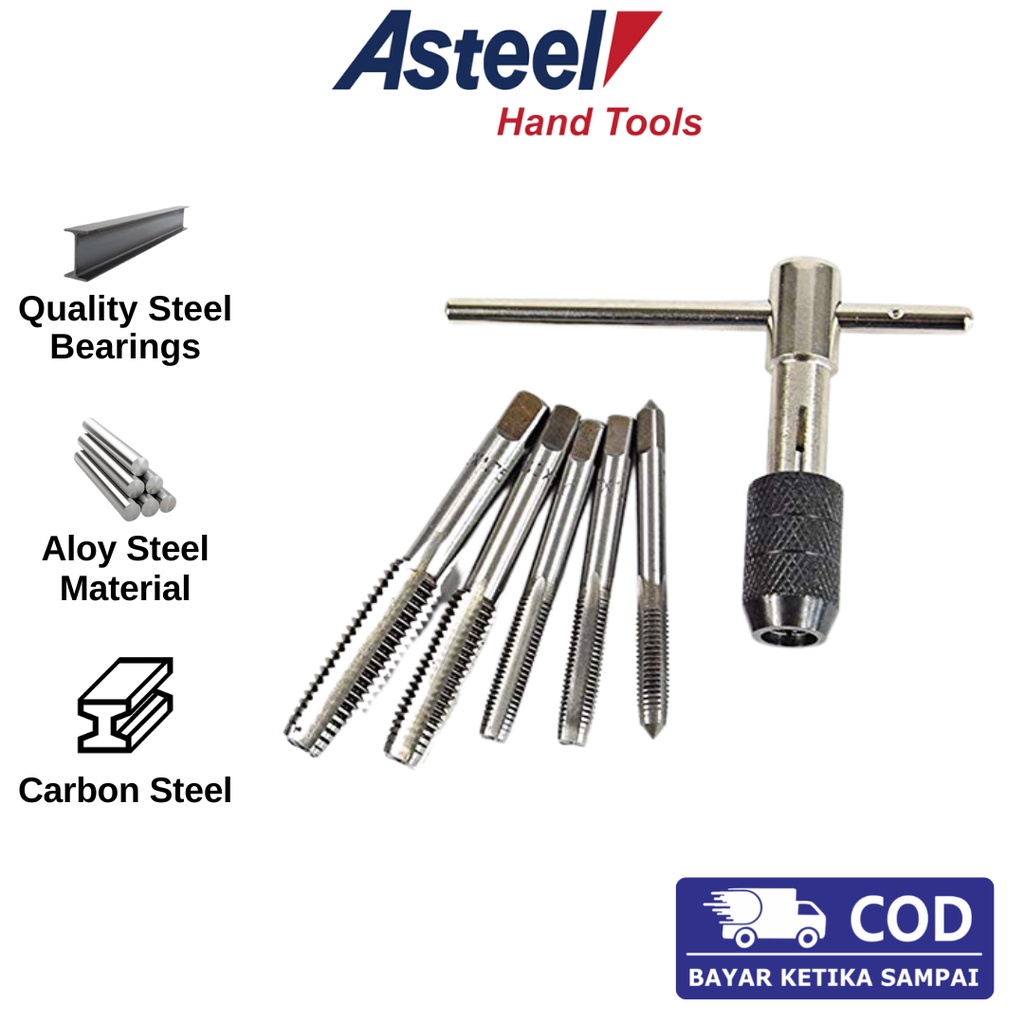 Jual Asteel Set Tap Alat Metrik Alat Pembuat Drat Metric Hand Pcs Tap