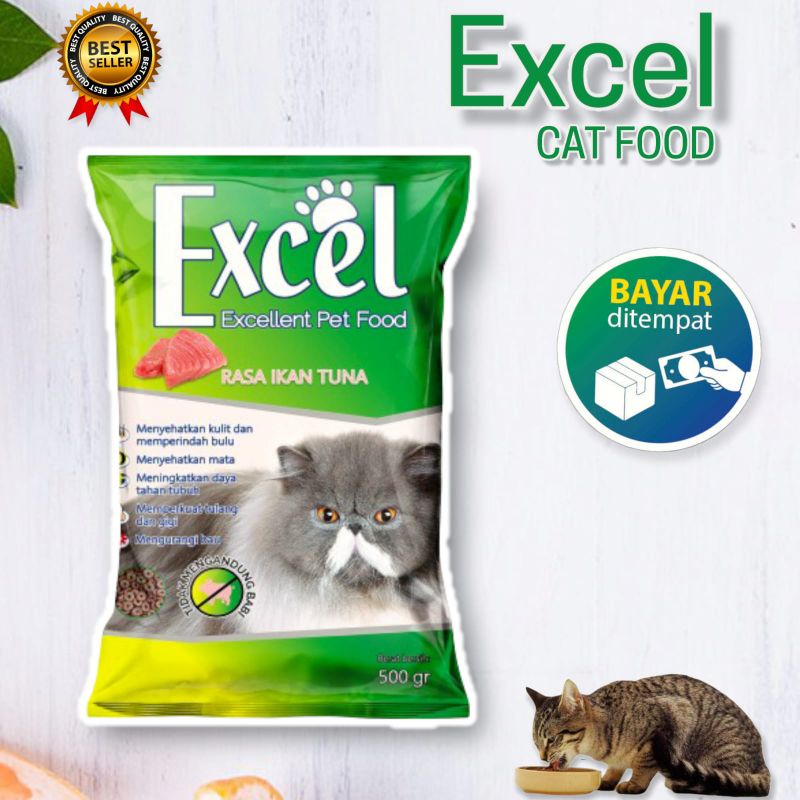 Jual Makanan Kucing Excel Pakan Cemilan Kucing Kering 500gram Varian