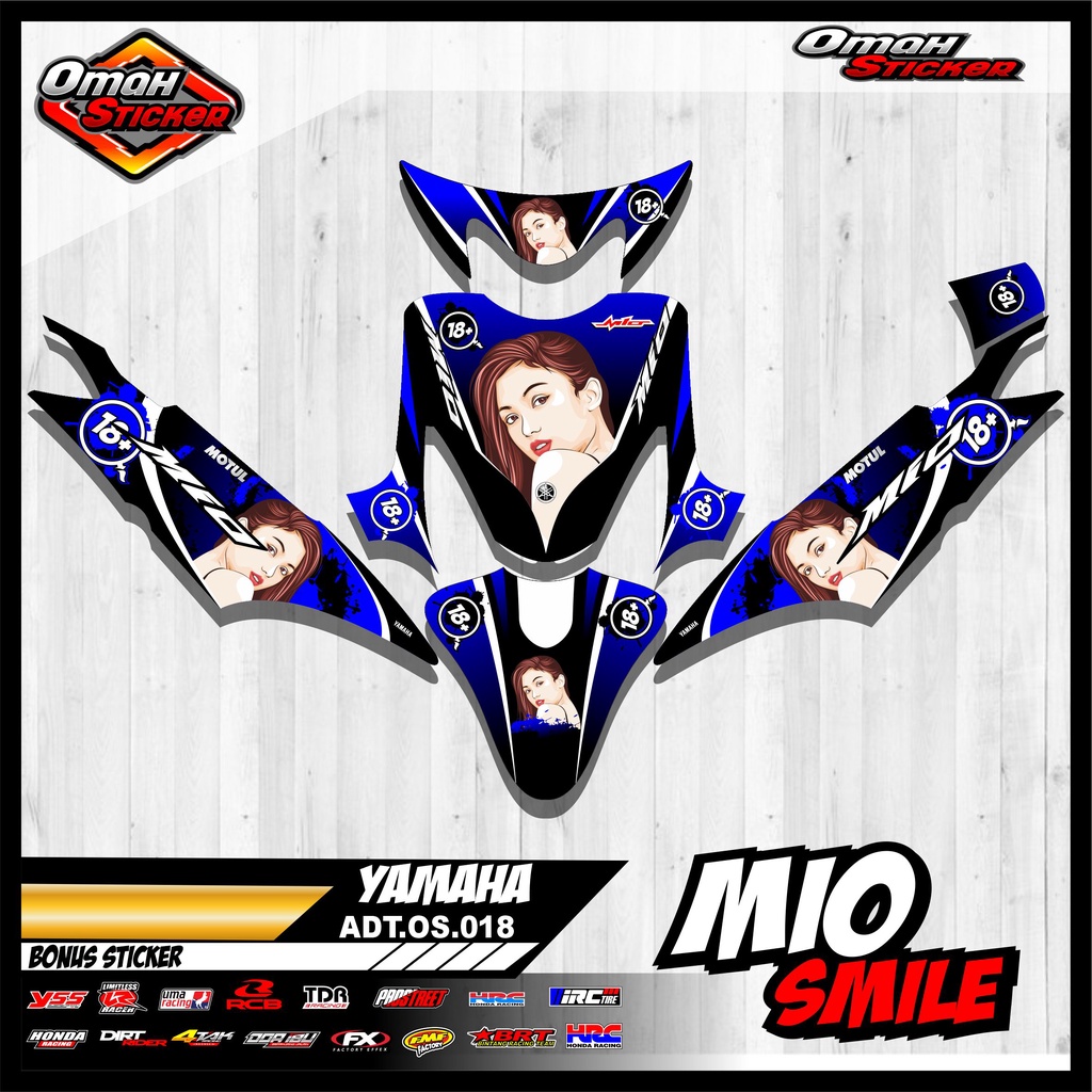 Jual Decal Yamaha Mio Smile Sticker Decal Lis Variasi Mio Smile Full