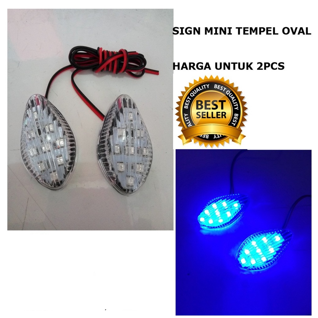 Jual Lampu LED Oval Universal Semua Motor Sen Tipis Daun Lampu Sen