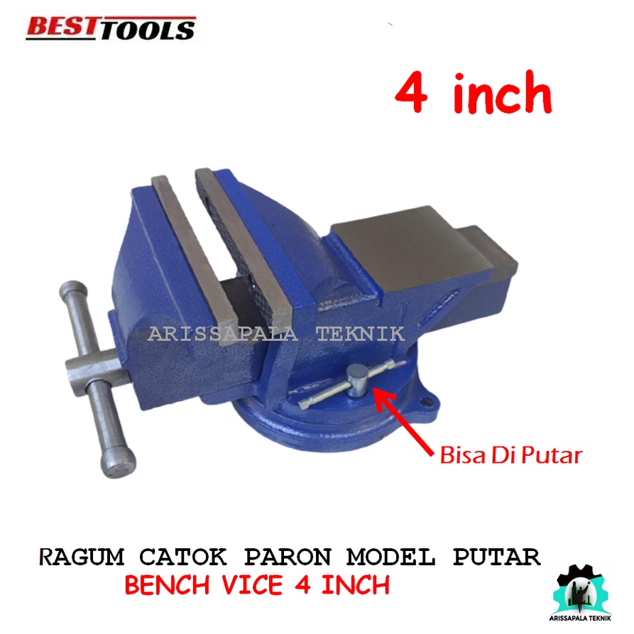 Jual RAGUM CATOK PARON TANGGEM PUTAR BENCH VICE 4 INCH 100 MM Shopee