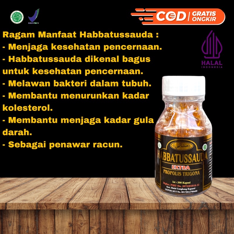 Jual Habbatussauda Plus PROPOLIS Trigona Isi 200 Kapsul Shopee Indonesia