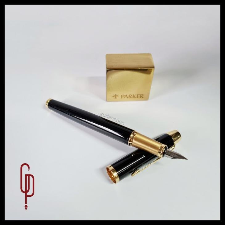 Jual Pulpen Parker Original Im Lq Black Gold Trim Klip Emas Fountain