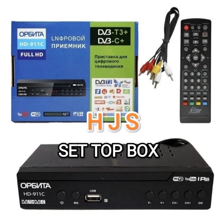 Jual SET TOP BOX TV DIGITAL DVB T2 ORBIT HD 911C WiFi IPTV YOUTUBE