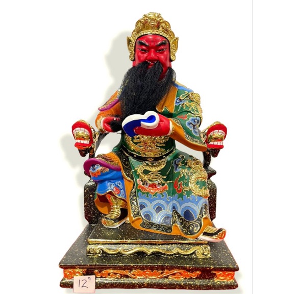 Jual Patung Dewa Guan Yu Kwankong Duduk Uk 12 Inch Shopee Indonesia