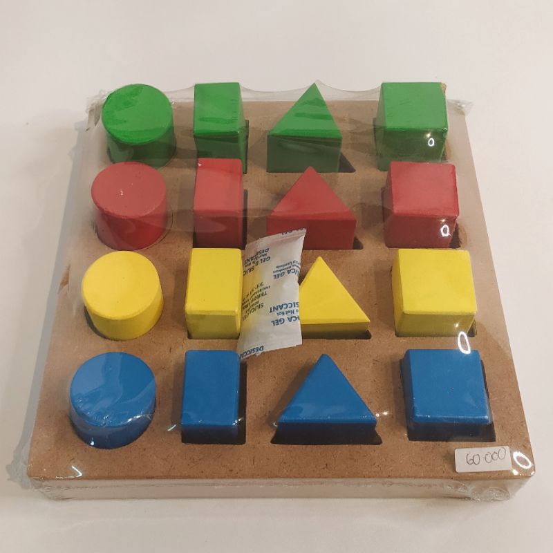 Jual Wooden Toys Pasak Geometri Berjenjang Mainan Edukasi Mainan