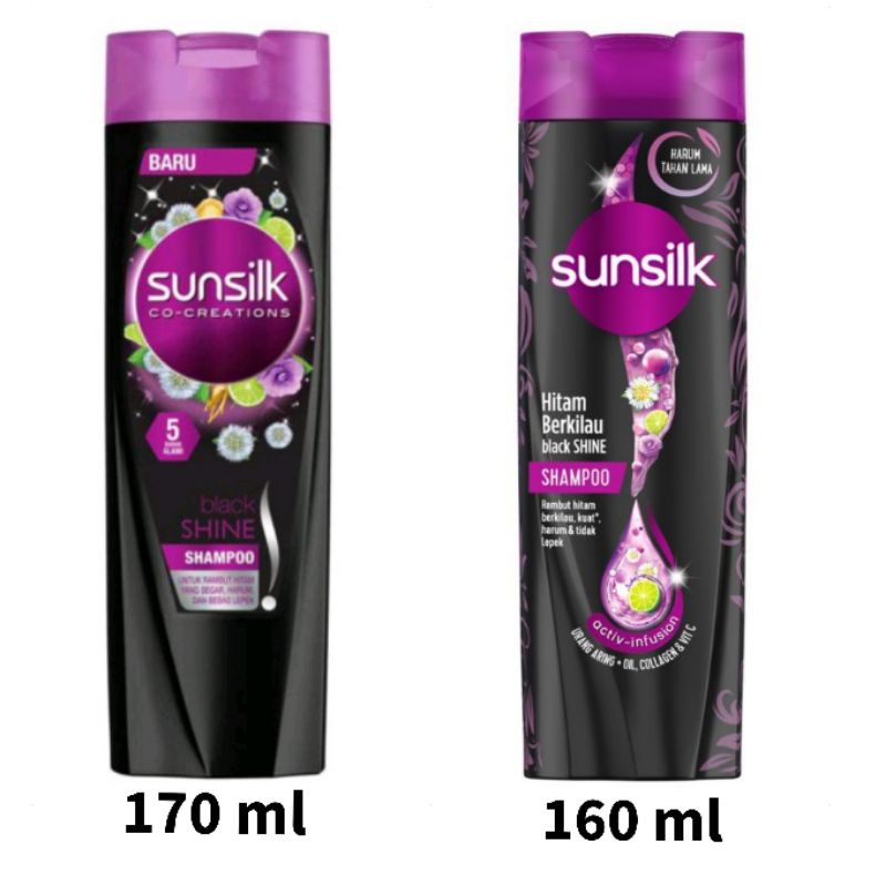 Jual Sunsilk Shampoo Black Shine 160 170 Ml Shopee Indonesia