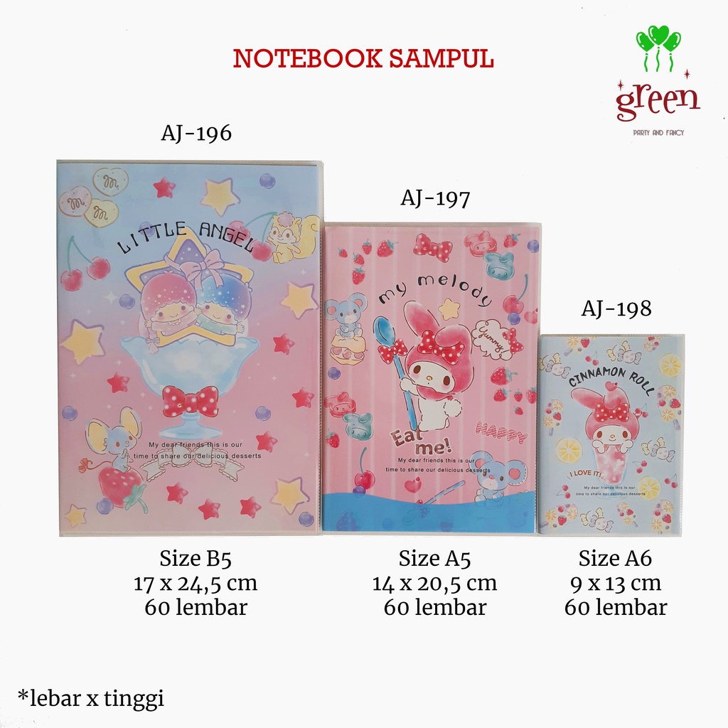 Jual Notebook Sampul Diary Sampul Buku Catatan Sampul Mika Ukuran