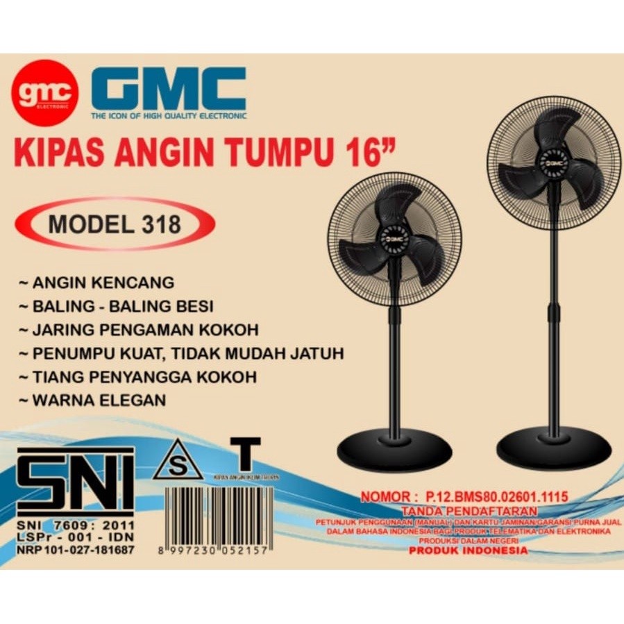 Jual Kipas Angin Tumpu Gmc Model Kipas Angin Berdiri Baling