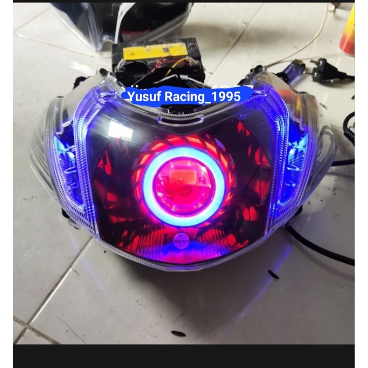 Jual Reflektor Mika Lampu Depan Yamaha Mio Soul Karbu Motif Custom