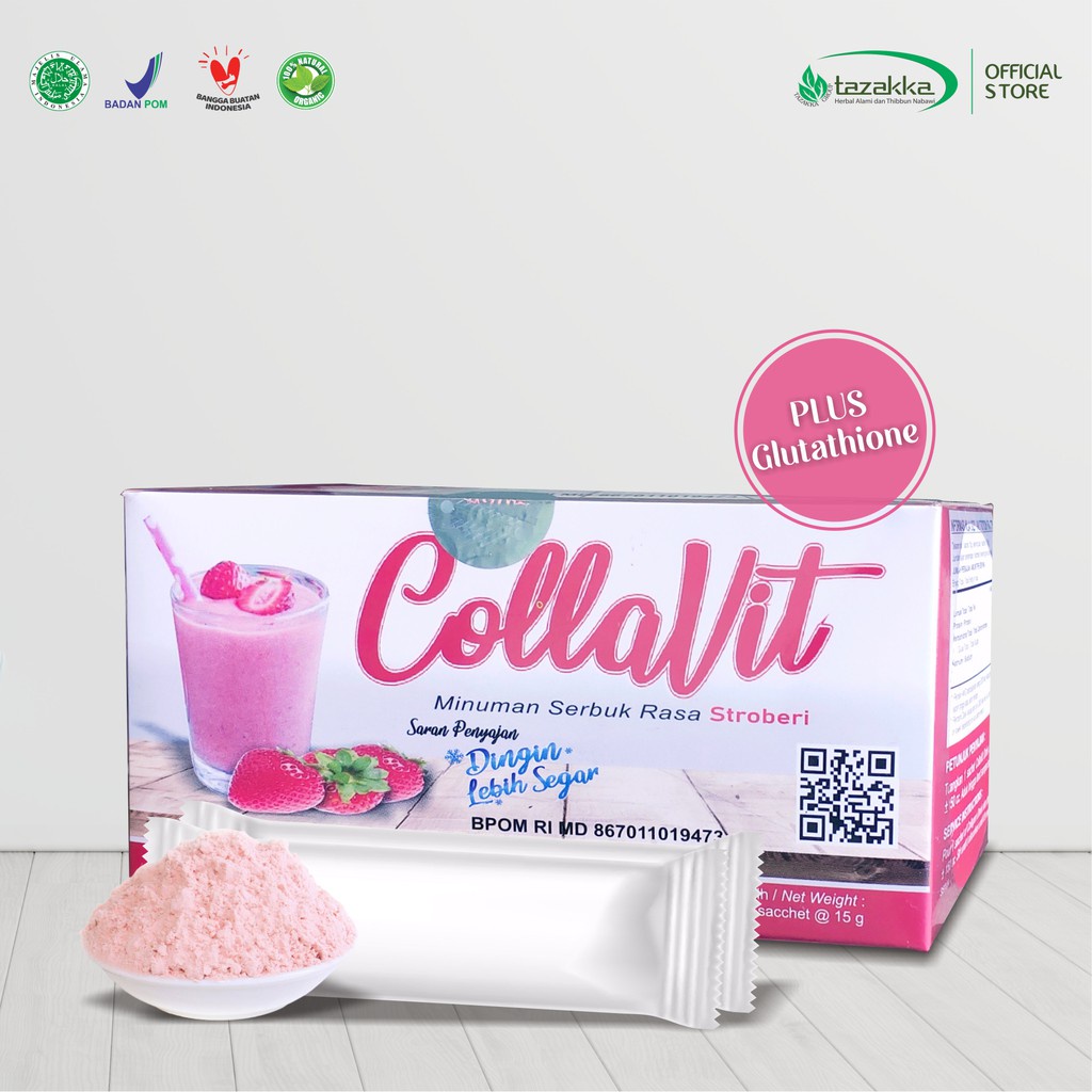 Jual Collagen Drink COLLAVIT Minuman Pemutih Badan BPOM Dan Halal Isi