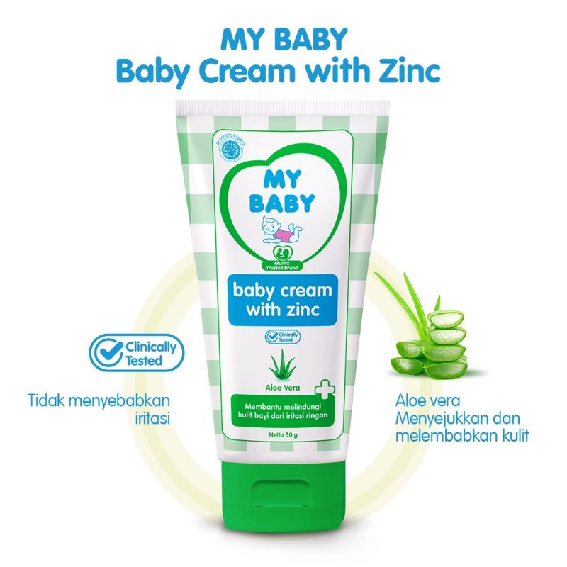 Jual MY BABY Diaper Rash Cream With Zinc 50g Krim Bayi Anti Ruam