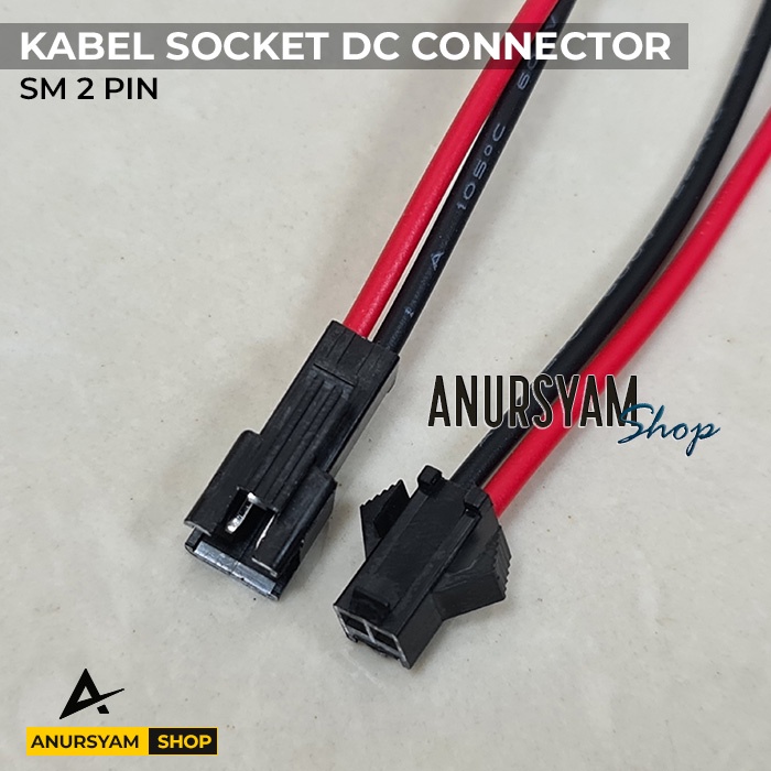 Jual Konektor SM 2P Quick Connector Kabel Socket DC Connector SM 2