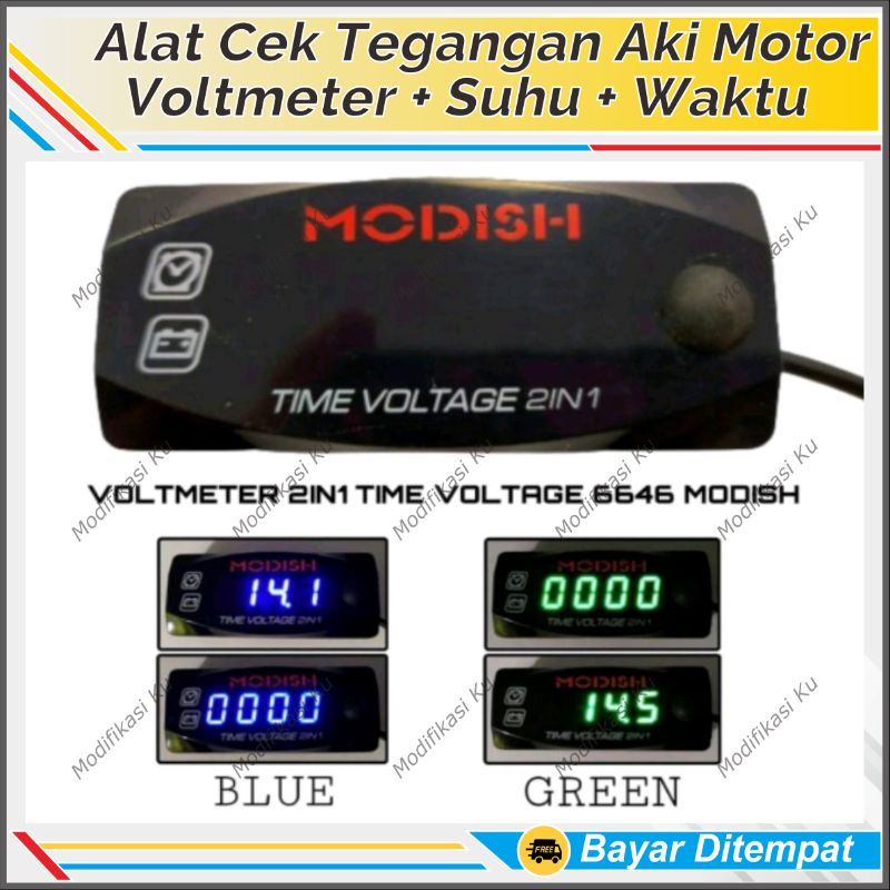 Jual Voltmeter Modish Digital Waterproof Multifungsi V Dc Pengukur