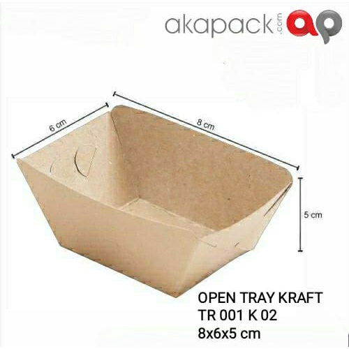 Jual Open Tray Kraft Tr K Uk S X X Cm Wadah Kertas Wadah