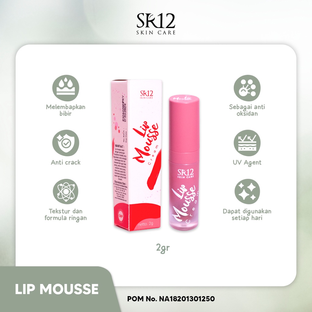 Jual Lip Mousse Cream SR12 2gr Melembapkan Mengenyalkan Melembutkan