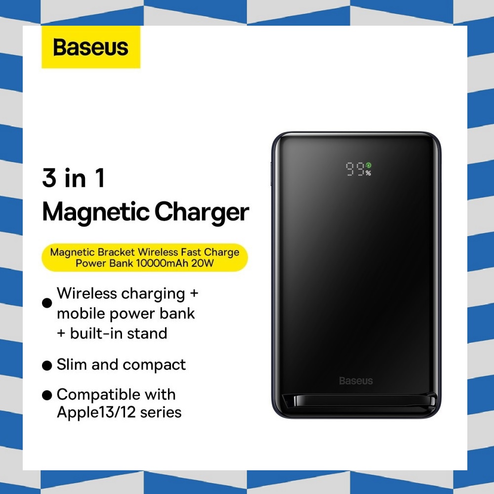 Jual Baseus Wireless Power Bank Magnetic Magsafe W Fast Charging