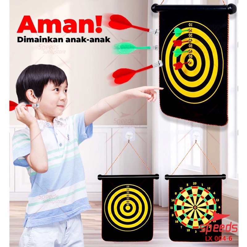 Jual SPEEDS Magnetic Dart Game 17 Bolak Balik Depan Belakang Game