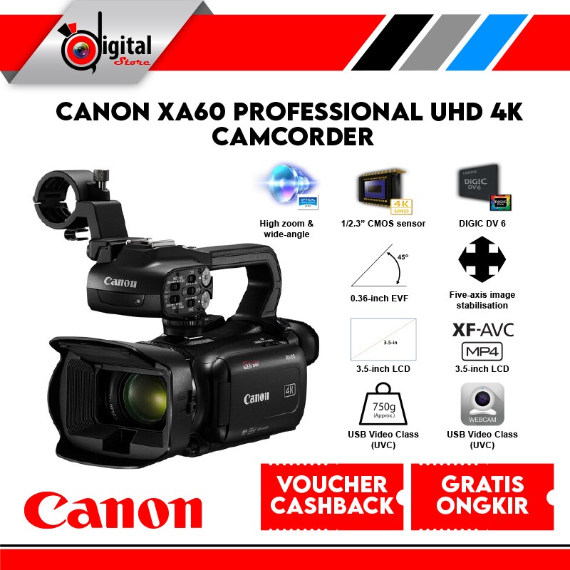 Jual Canon XA60 Professional UHD 4K Camcorder Shopee Indonesia