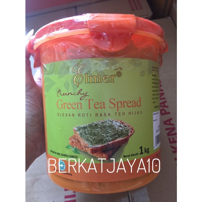 Jual Elmer Crunchy Green Tea Spread Kg Olesan Roti Rasa Teh Hijau