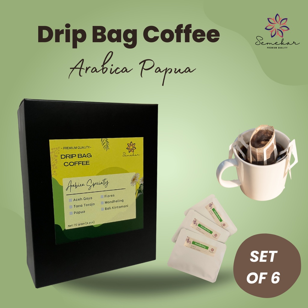 Jual Kopi Drip Bag Papua Wamena Arabica Specialty Coffee Grade Box