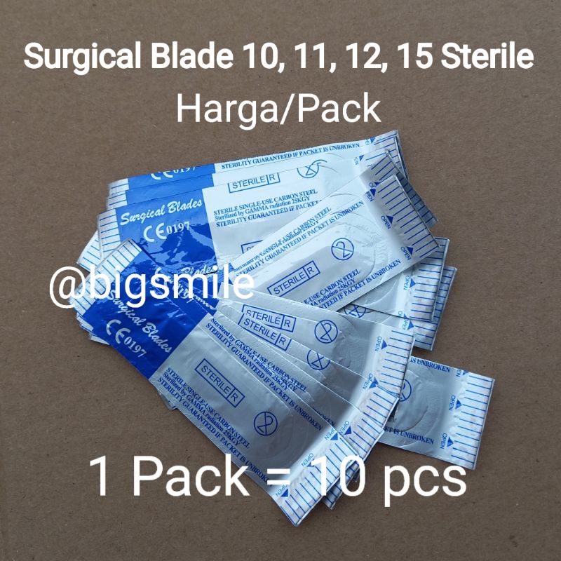 Jual Surgical Blades No 10 11 12 15 Pisau Bedah Operasi Bisturi