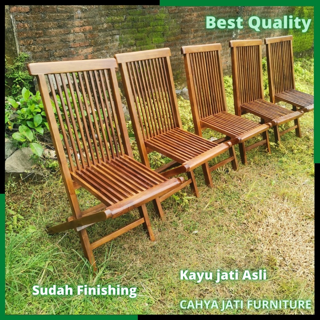 Jual Kursi Lipat Minimalis Outdoor Bahan Kayu Jati Shopee Indonesia