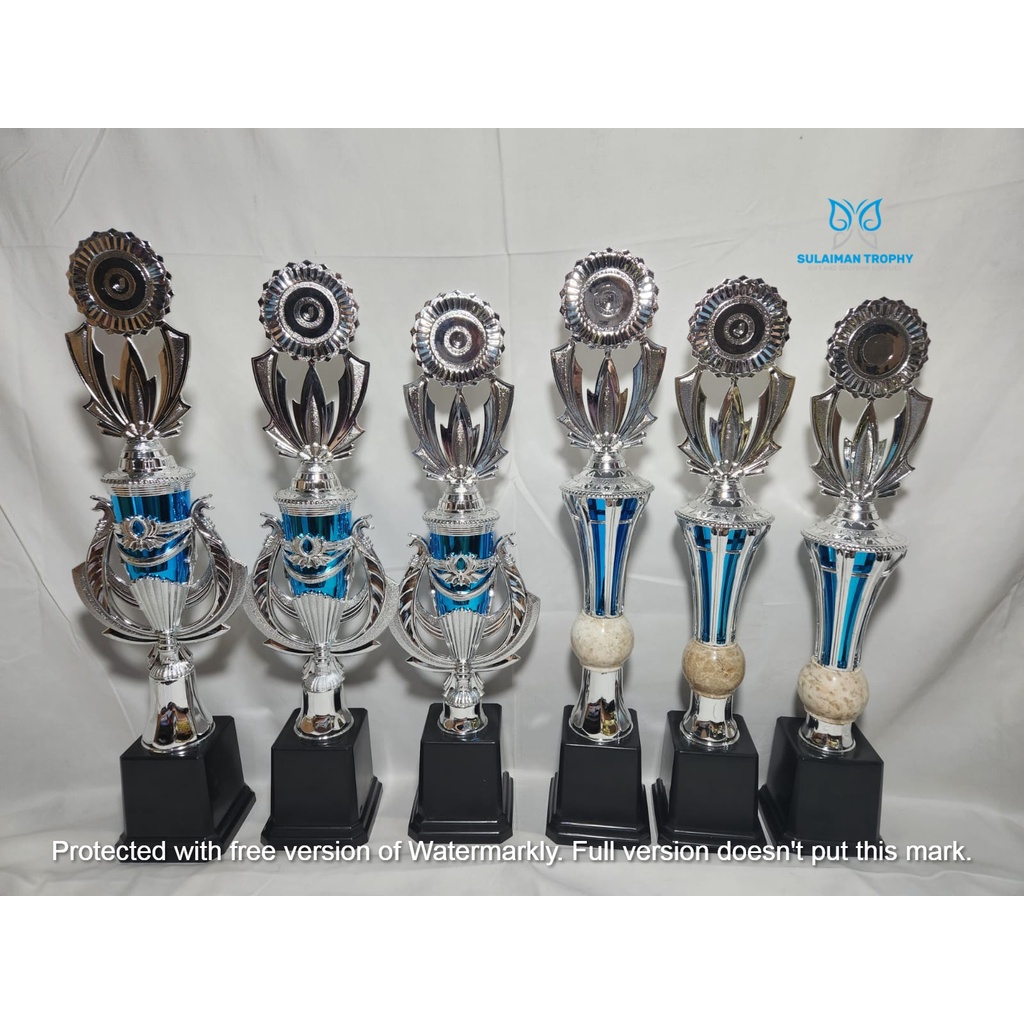 Jual Piala Trophy Murah Seri Silver Set Isi Dengan Tulisan