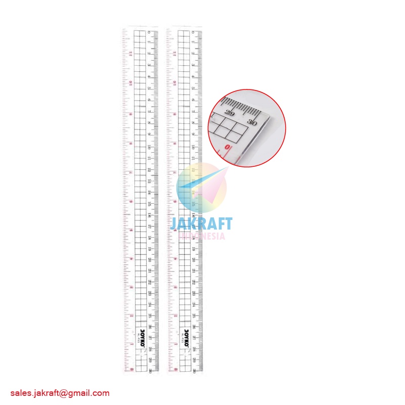 Jual 1 Pcs Penggaris Mistar 30 Cm JOYKO RL P30 Panjang Ruler Plastik