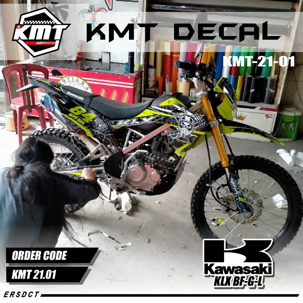 Jual Decal Sticker Motor Cross Klx Bf Fullbody Dekal Stiker Klx Bf