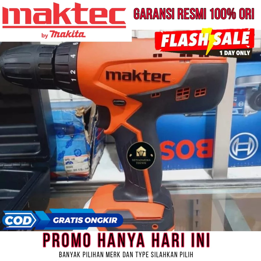 Jual Cod Bor Baterai Maktec Apr Japan Bor Cordless Drill Mm Mm