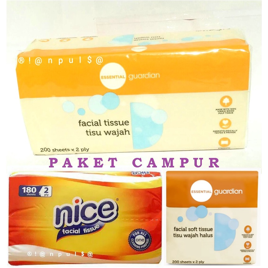 Jual Paket Tissue Nice Guardian Tisu Mini Sheet Ply Lembar Besar