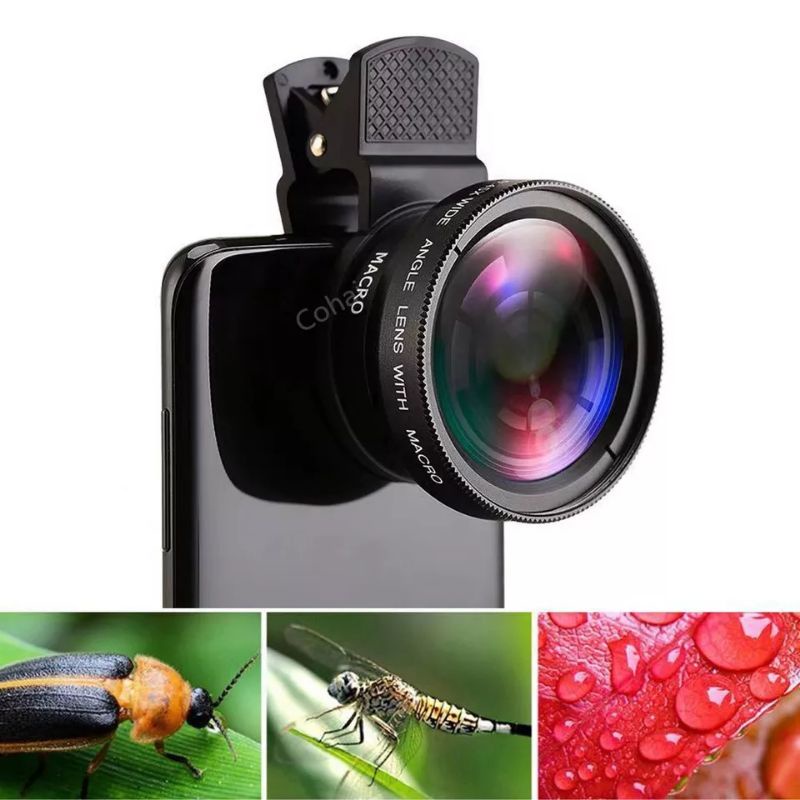 Jual Lensa Super Wide Angle Lens Macro Smartphone Black Shopee