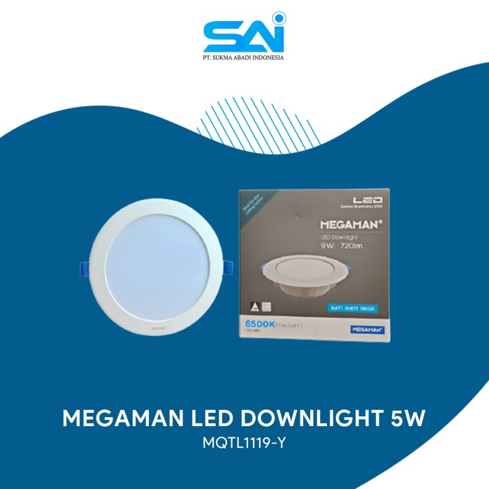 Jual MEGAMAN LED DOWNLIGHT 5W MQTL1119 Y Shopee Indonesia