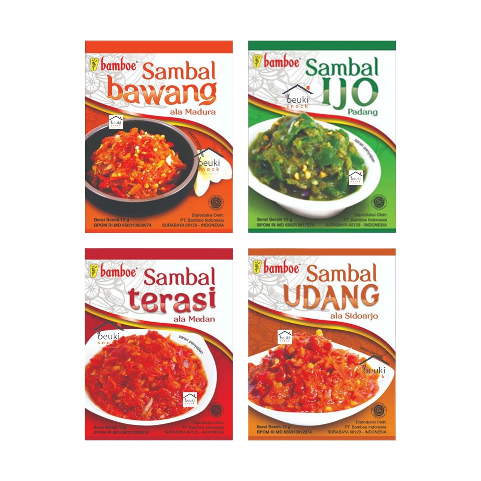 Jual Bamboe Sambal Sachet Khas Nusantara Berbagai Varian Pilih Rasa