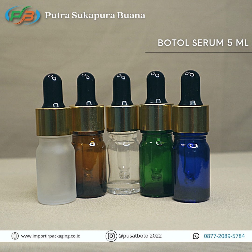 Jual Paket 768 Pcs Botol Pipet 5 Ml Tebal Ring Gold Botol Kaca 5 Ml