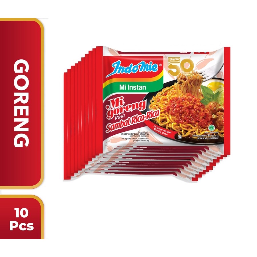 Jual 10 Pcs Indomie Goreng Sambal Rica Rica Shopee Indonesia