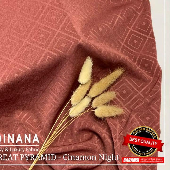 Jual Kain Fabric Qinana Motif Embos Emboss Embos Great Pyramid Bahan