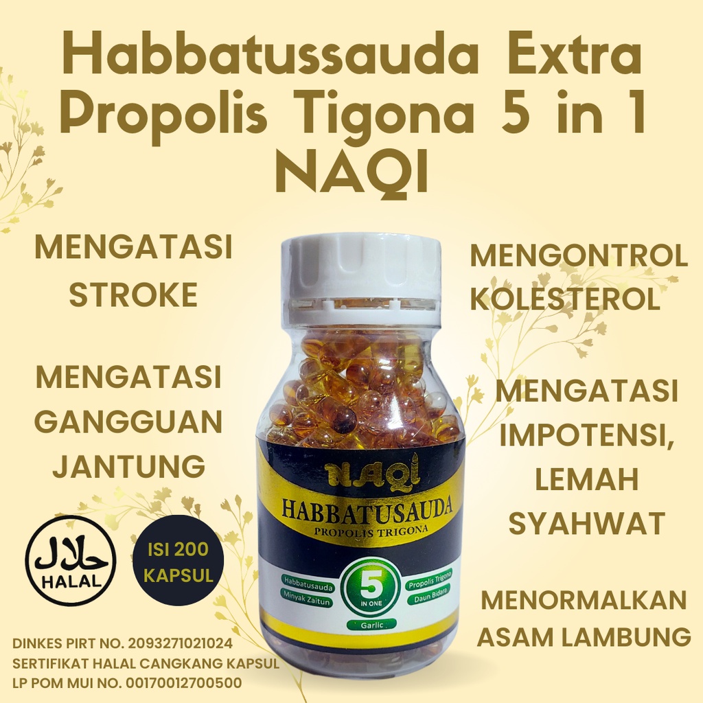 Jual HERBAL HABBATUSSAUDA EXTRA PROPOLIS TRIGONA 5 IN 1 NAQI ISI 200