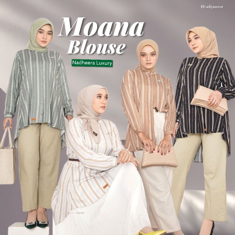 Jual Nadheera Luxury Moana Blouse Outfit Kekinian Blus Nadhera Moana