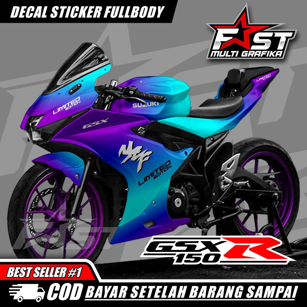 Jual TERBARU BISA COD Decal Gsx R150 Full Body Stiker Gsx R150 Full