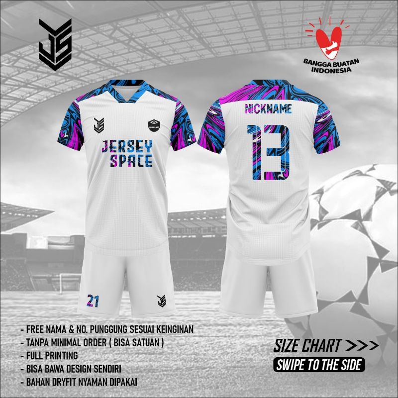 Jual Bisa Satuan Jersey Kaos Futsal Sepakbola Free Costum Desain