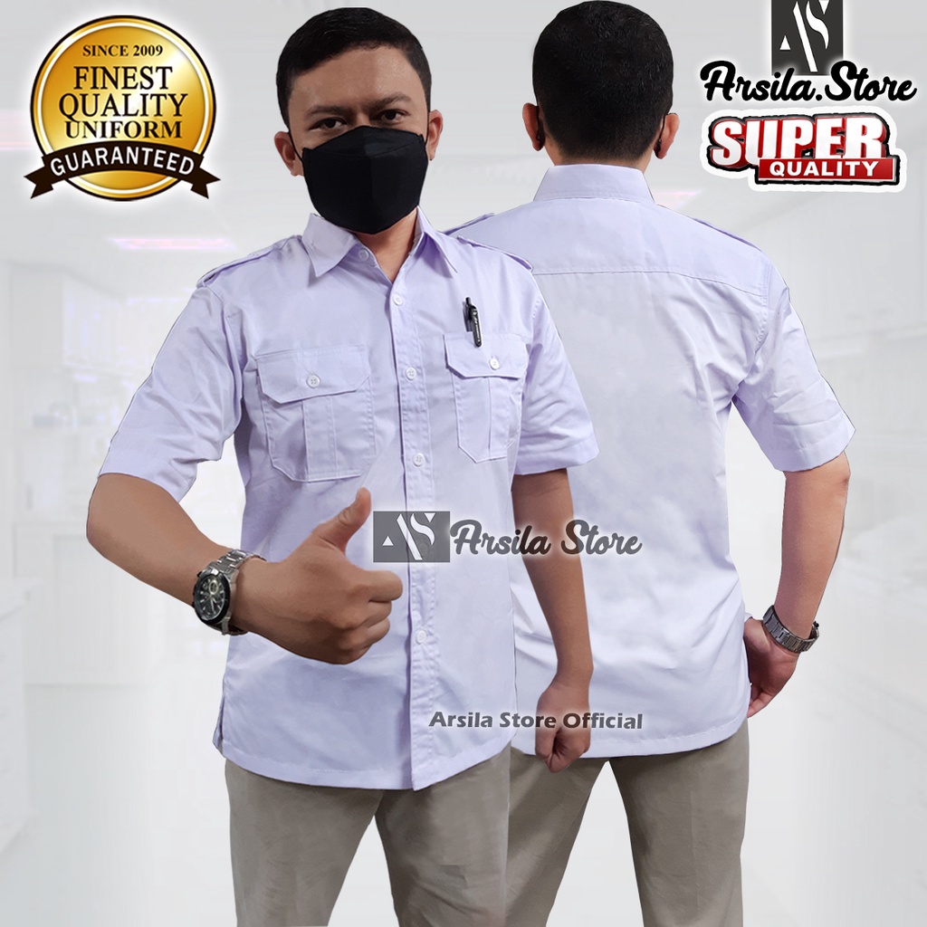 Jual BAJU KEMEJA SERAGAM PUTIH PNS ASN PEMDA PILOT PDH KEMEJA