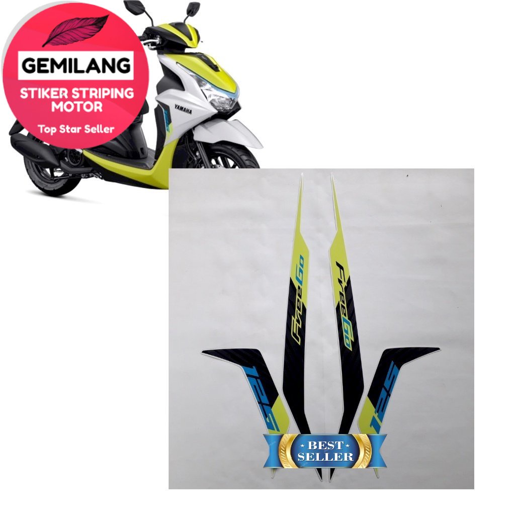 Jual Original Asli Striping Decal Polet Sticker Yamaha Freego 2022