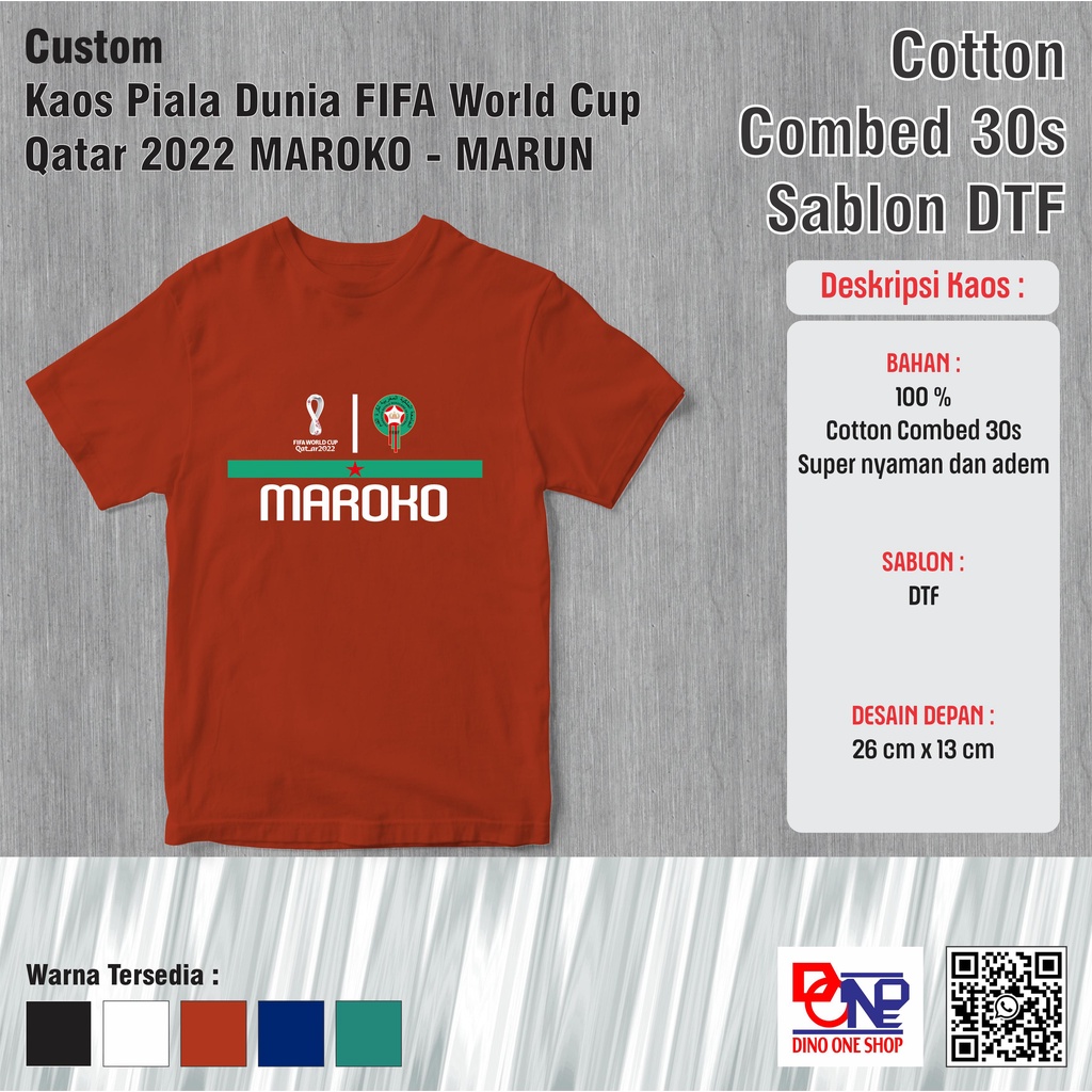 Jual Kaos Piala Dunia Fifa World Cup Qatar Maroko Shopee Indonesia