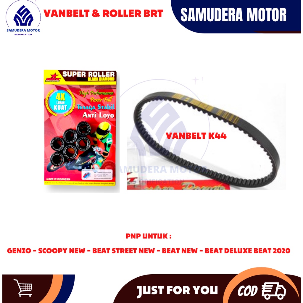 Jual Vanbelt Set Roller Brt Genio Scoopy 2021 Beat Delux Venbelt Ldan