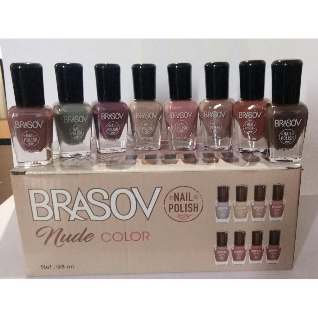 Jual BRASOV Nail Polish NUDE COLOR 8ml Shopee Indonesia